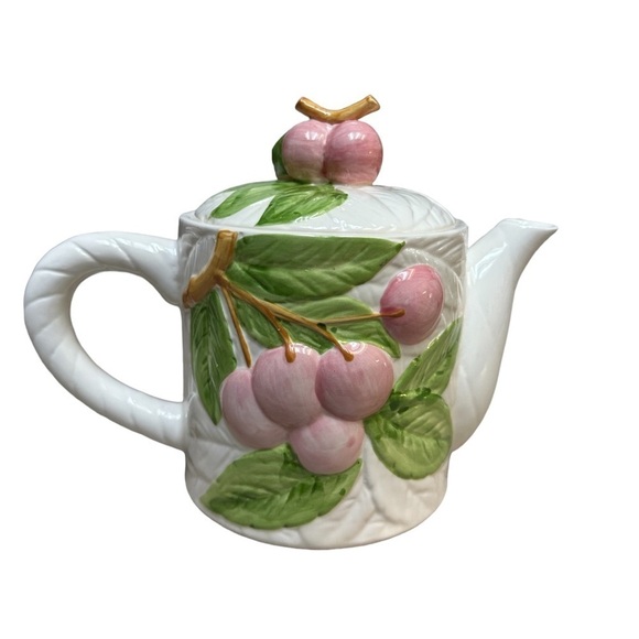 Fruit Du Jour Cherry Shafford Tea Pot with Lid Fruit Series 6 Cups Measurements - Picture 2 of 8
